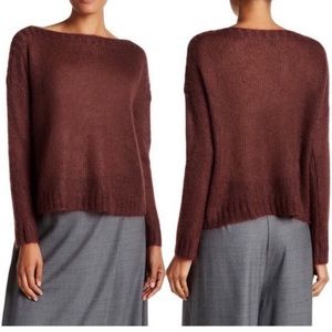 EILEEN FISHER Boxy Mohair Blend passionflower Sizw Petite Medium